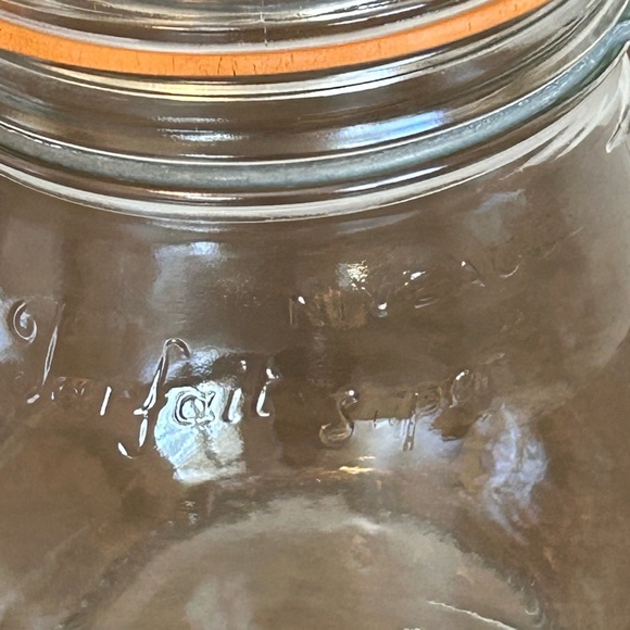 LE PARFAIT SUPER NIVEAU DE REMPLISSAGE FRANCE JAR CANISTER WIRE BAIL LID .75 L - Picture 5 of 12